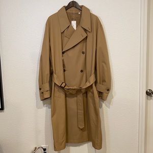 NWT Mens Uniqlo beige trench coat size Large 41-44